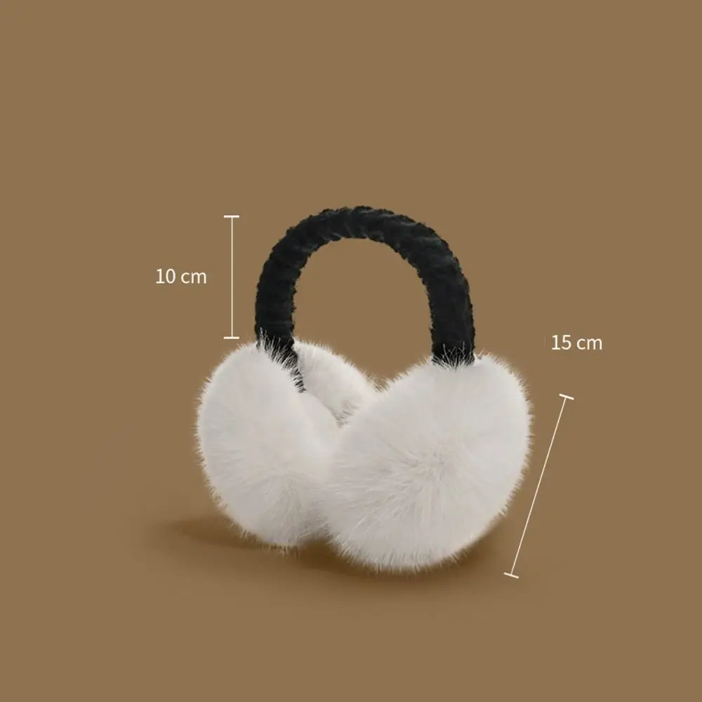 Inverno quente dobrável earmuffs proteção contra frio engrossado dobrável orelha mais quente anticongelante pele do falso orelha-muffs para mulheres ao ar livre