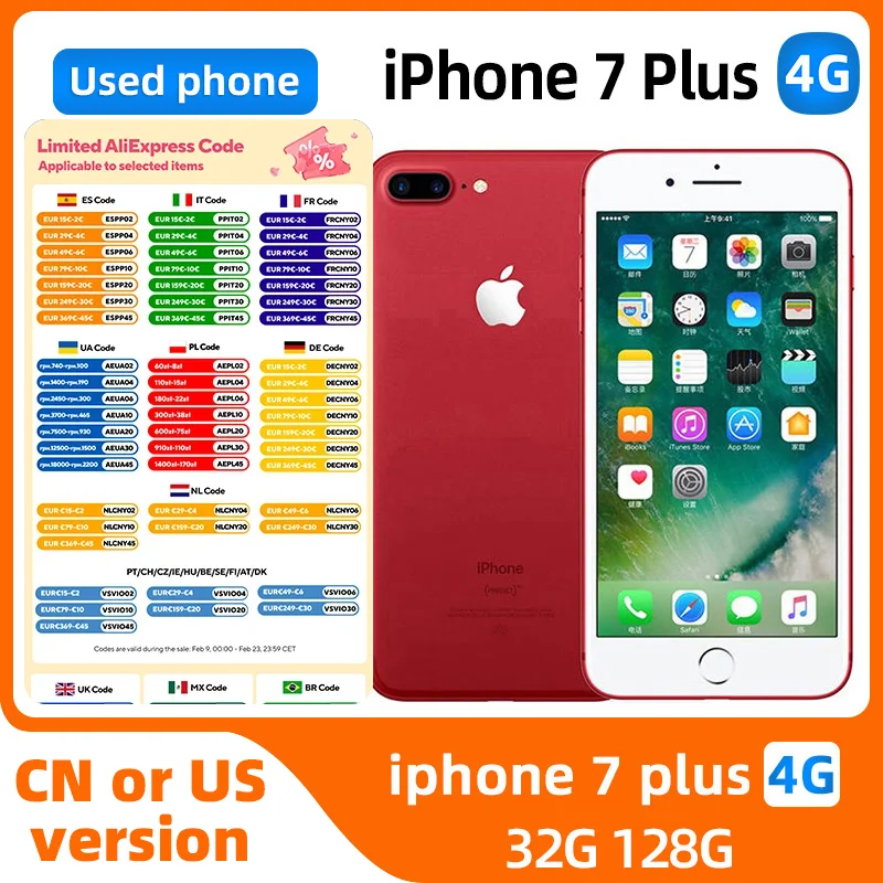 

Apple iPhone 7 Plus 4G LTE Retina HD 1920x1080px 5,5-дюймовый процессор Apple A10 + M10 копировальный процессор 12-мегапиксельная камера 2900 мАч б/у телефон