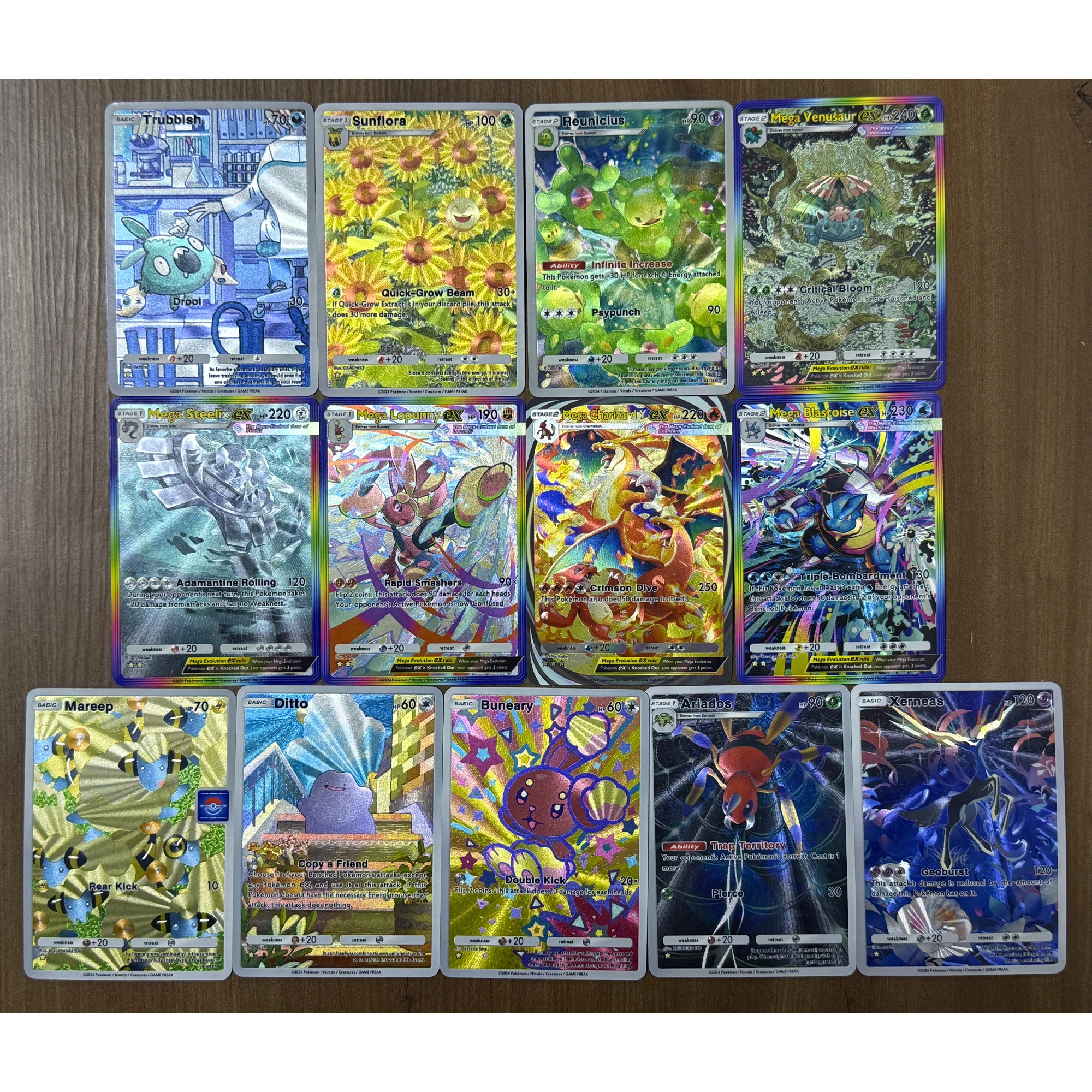 

Набор из 13 карточек PTCG: Чаризард, Бластойз, Венузавр, Марип — серия Pocket Series, английские текстурированные флеш-карты, классическая игра, коллекционные аниме-карточки