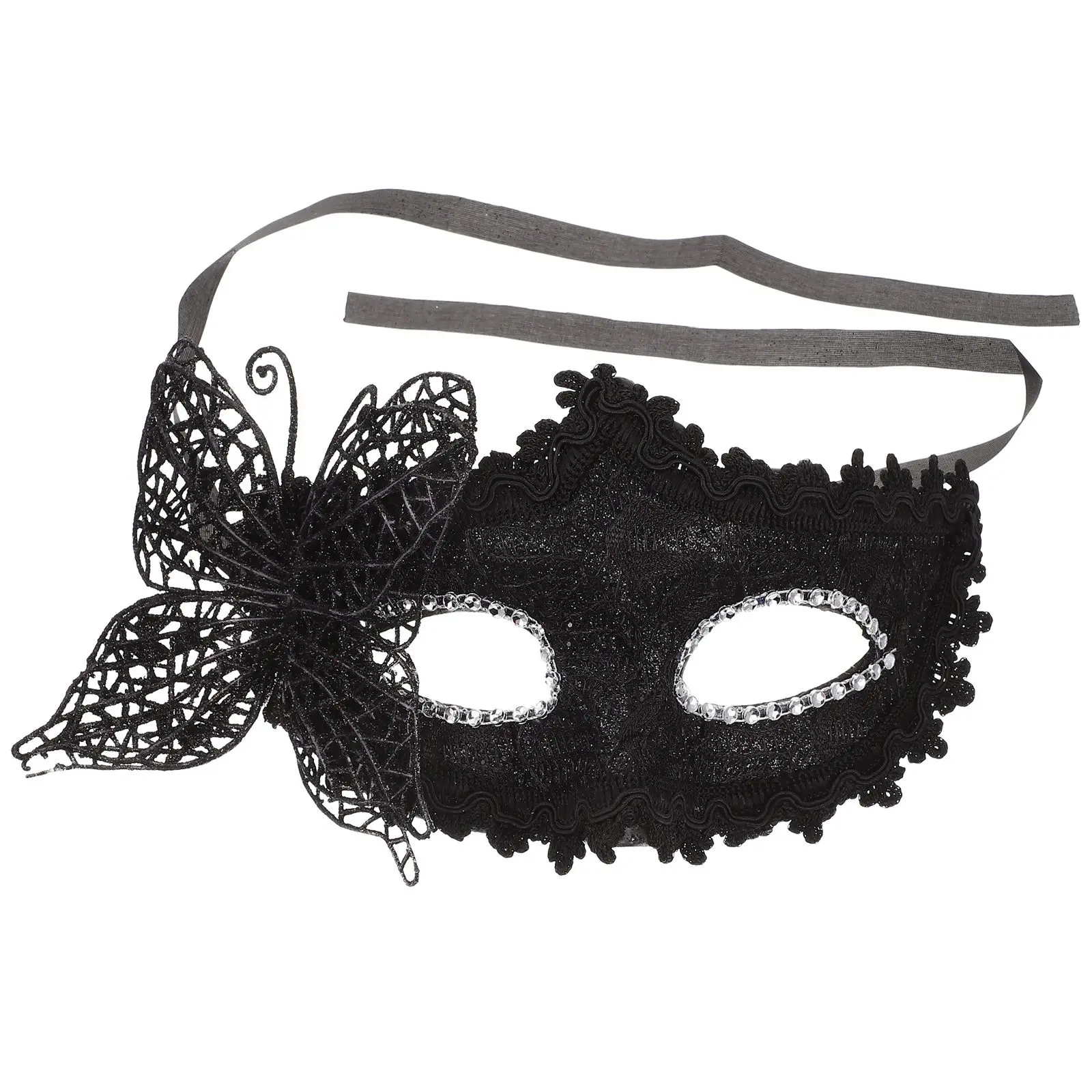 

Half Face Mask Butterfly Women Masquerade Party Halloween Plastic Lace Masks Costume Accessory Fancy Dress Props