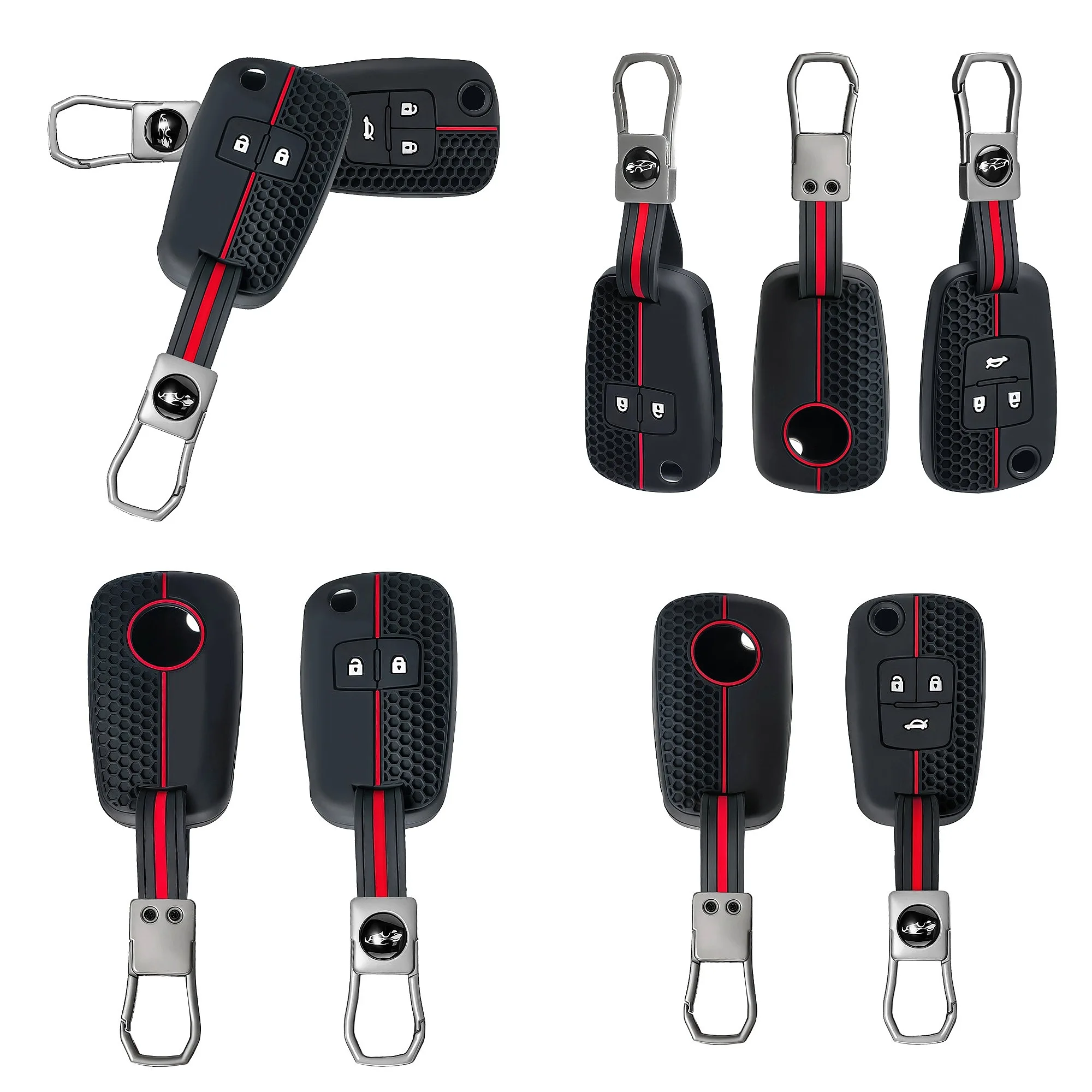 2 / 3 Buttons Silicone Car Key Case Cover Shell Fob For Chevrolet Cruze Aveo Camaro Epica Lova Sail Spark Opel Astra Corsa