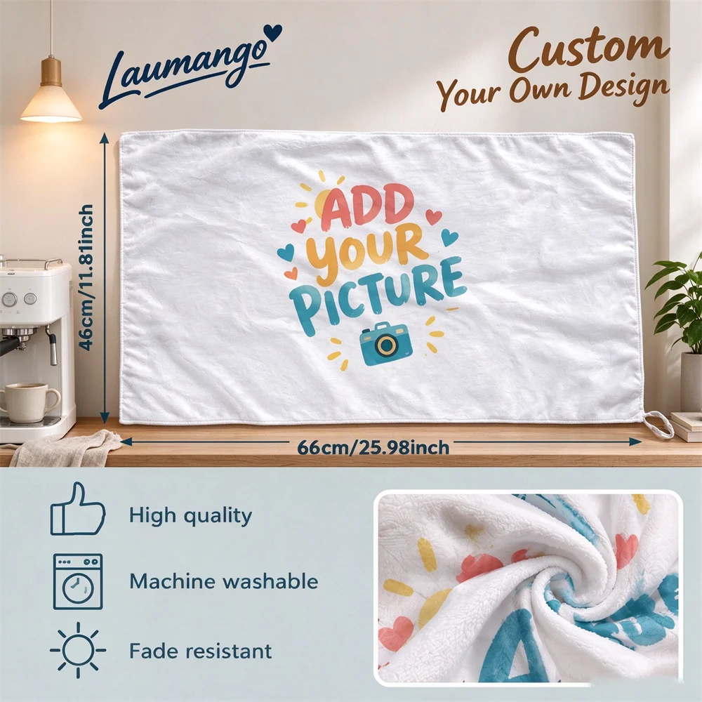 4PCS Custom Scouring Pads Set Personalized DIY Logo Photo Text Kitchen Dish Cleaning Cloth Customizable Promotional Gifts