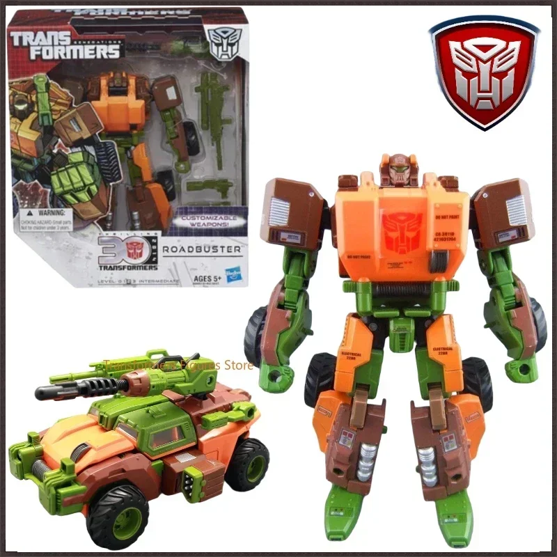 En Stock Hasbro Transformers G Series 30 aniversario V clase Roadbuster figura de acción Anime Robot móvil modelo coleccionable