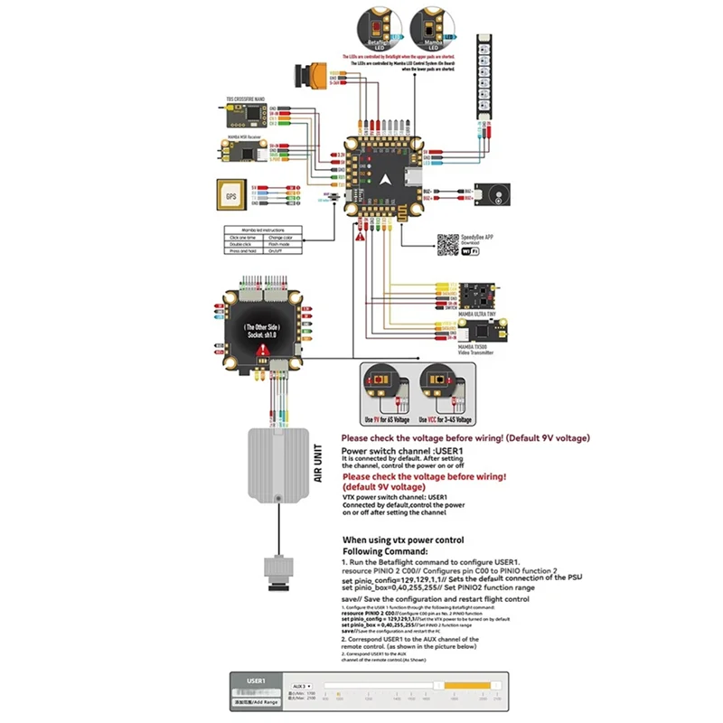 Durable-F722 MK4 APP FC&ESC Stack F722 MK4 APP Flight Controller F65A 128K Blheli32 ESC 3-6S Configure WIFI For RC FPV Drone