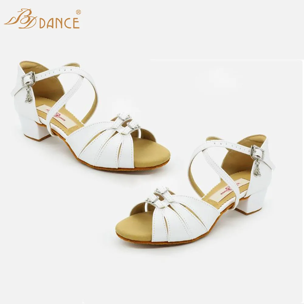 أحذية الرقص اللاتينية JustBDdance Betty للأطفال والفتيات أحذية الرقص الاحترافية الناعمة من الأسفل SALSA #4