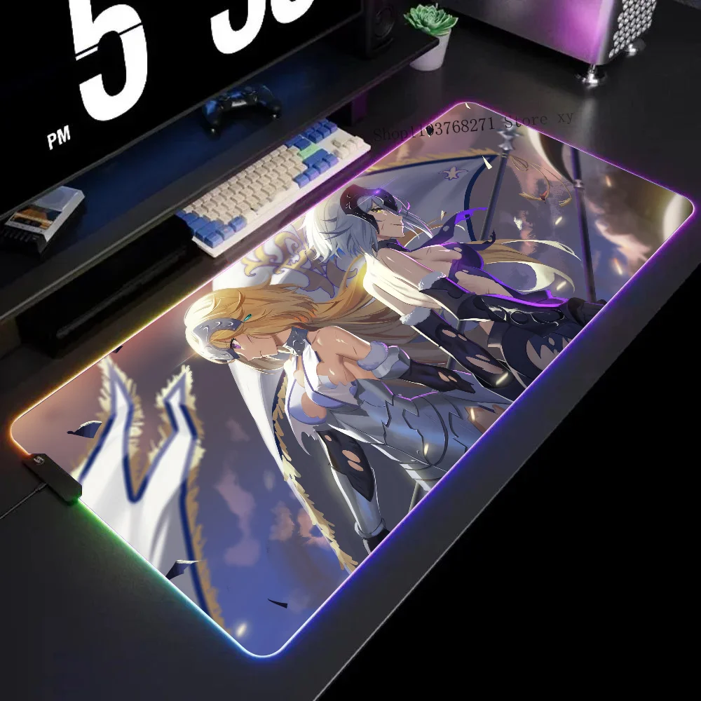 

Ruler Fate Apocrypha Mousepad XXL RGB Gaming Mouse Pads HD Black Gamer Accessories Large LED