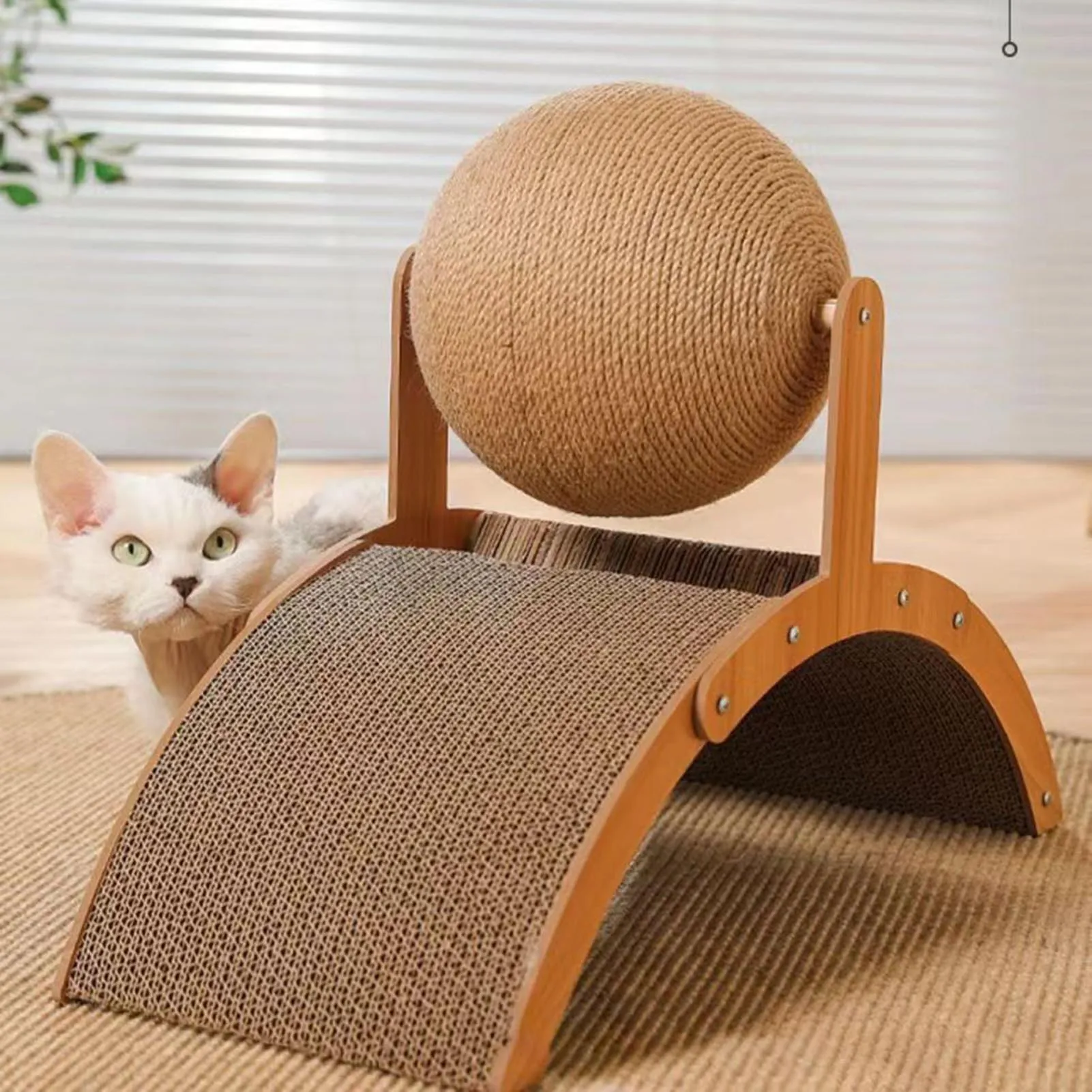 Natural Sisal Cat Scratching Board Indoor Cats Play Promotes Activity Scratcher Suitable for Endless Entertainment