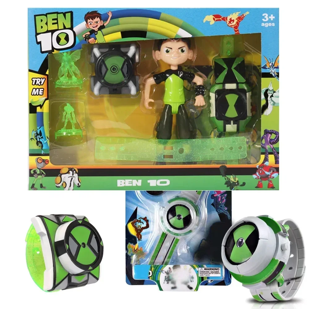 Omnitrix 벤 테니슨 프로젝션 시계, BEN10 액션 피규어, 변형 사운드 조명 인형 스마트 워치, 어린이 생일 선물