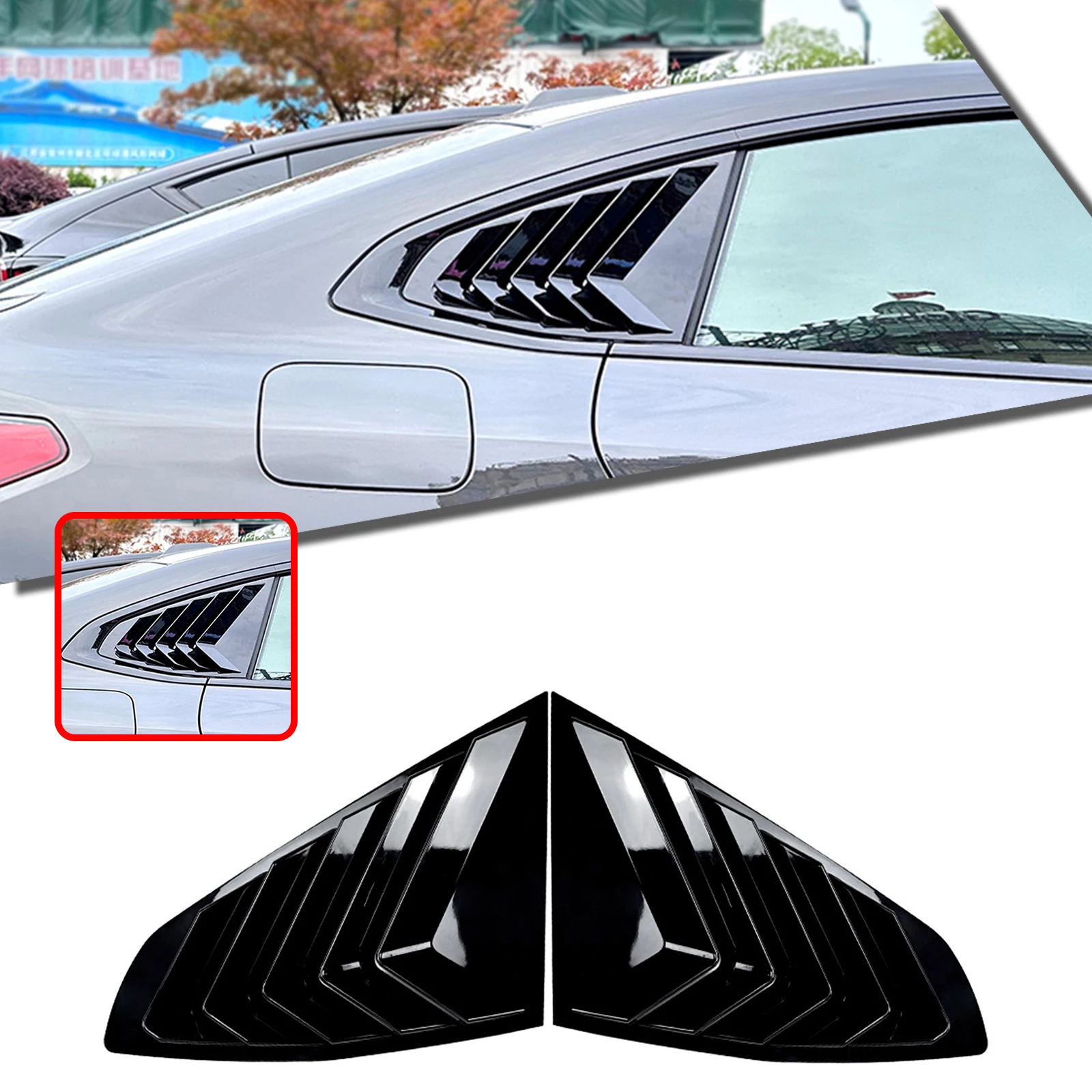 Rejilla de ventana lateral trasera, embellecedor de persiana, parasol para parabrisas, cubierta ciega para BMW Serie 4 G26 430i 440i 2020-2024, 4 puertas
