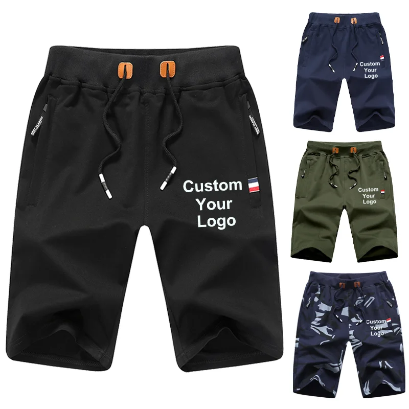 Men Custom Your Logo Fashion Short Pants Casual Sports Joggers Outdoor Sweatpants Athletic Shorts Mens Sport Trousers