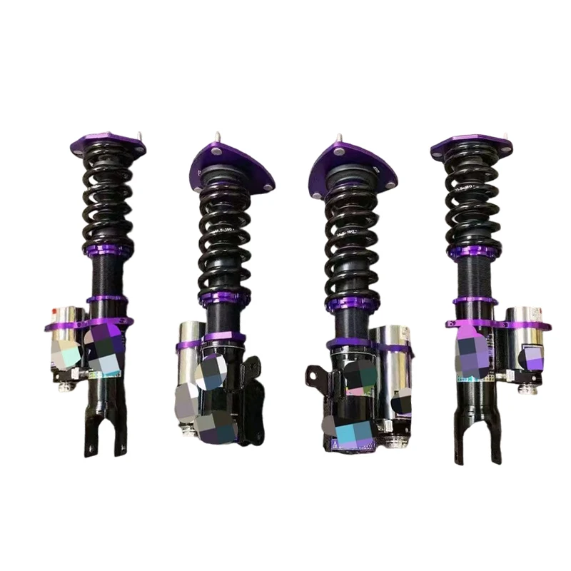 

High quality competition grade coil suspension with black shock absorbers
