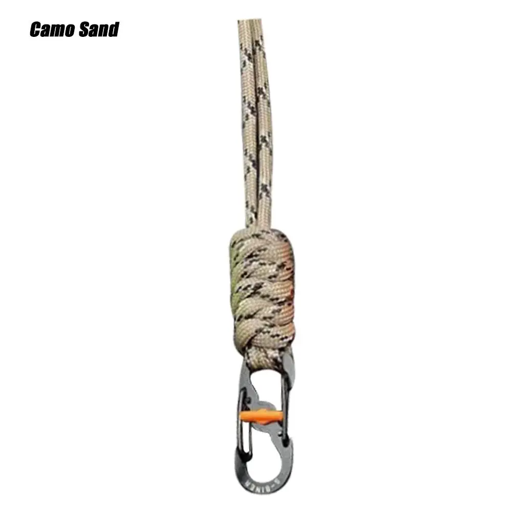 New Self-Defense High Strength Key Ring Parachute Cord Paracord Keychain Lanyard 8-Word Buckle