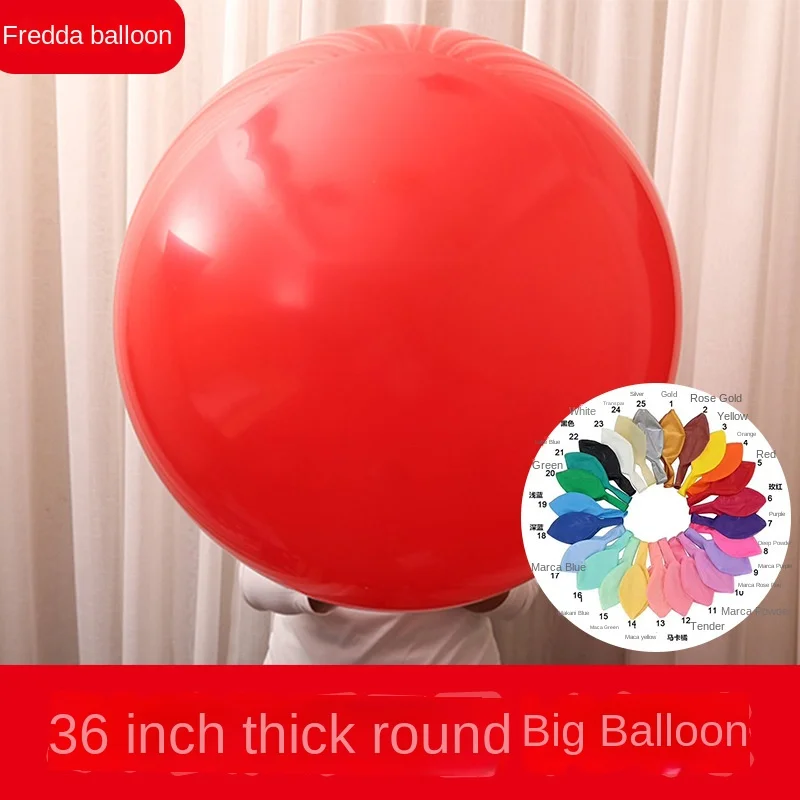 Thickened Explosion-proof Large-size Round 36-inch Balloon Oversized Park Wedding Layout Balloon Birthday Balloon Layout