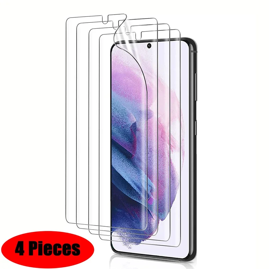 4Pcs 3D Soft Silicone Hydrogel Film For Samsung Galaxy S21 S20 S22 S23 Ultra Plus S8 S9 S10 Plus Note 8 9 TPU Screen Protector