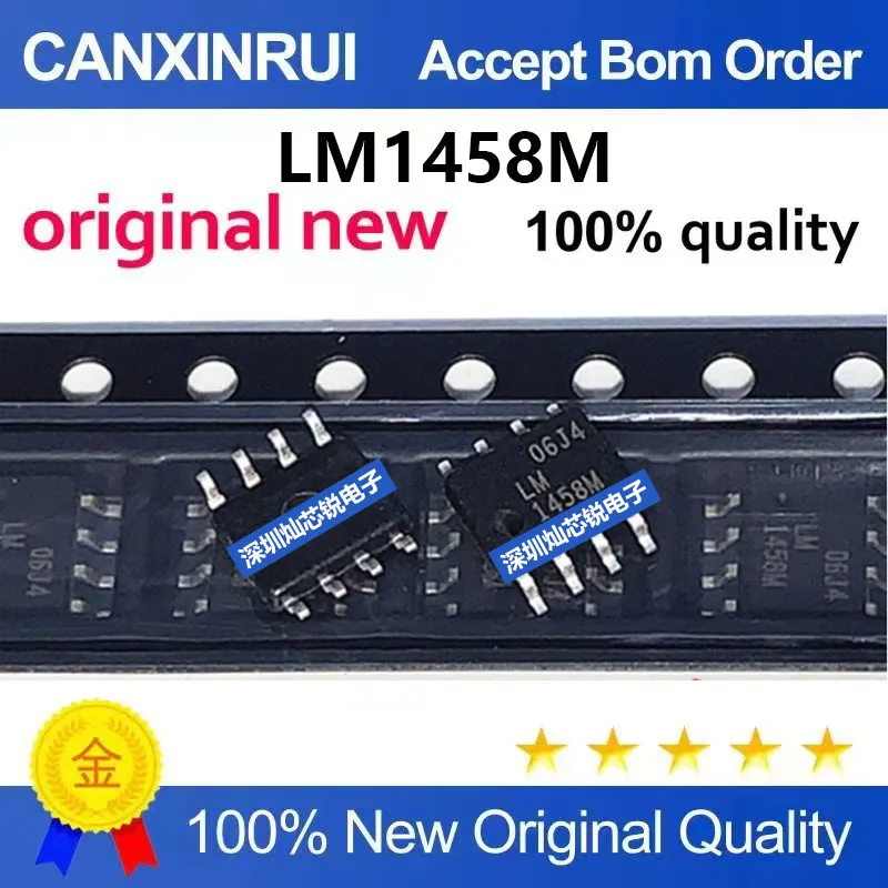 (5-100pieces)Brand New Original LM1458M LM1458MX SMD SOP8 Dual Operational Amplifier IC