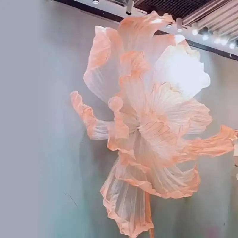

Artificial Giant Gauze Silk Flower Iris Wedding Background Decoration Big Flowers Birthday Party Stage Window Layout Home Decor