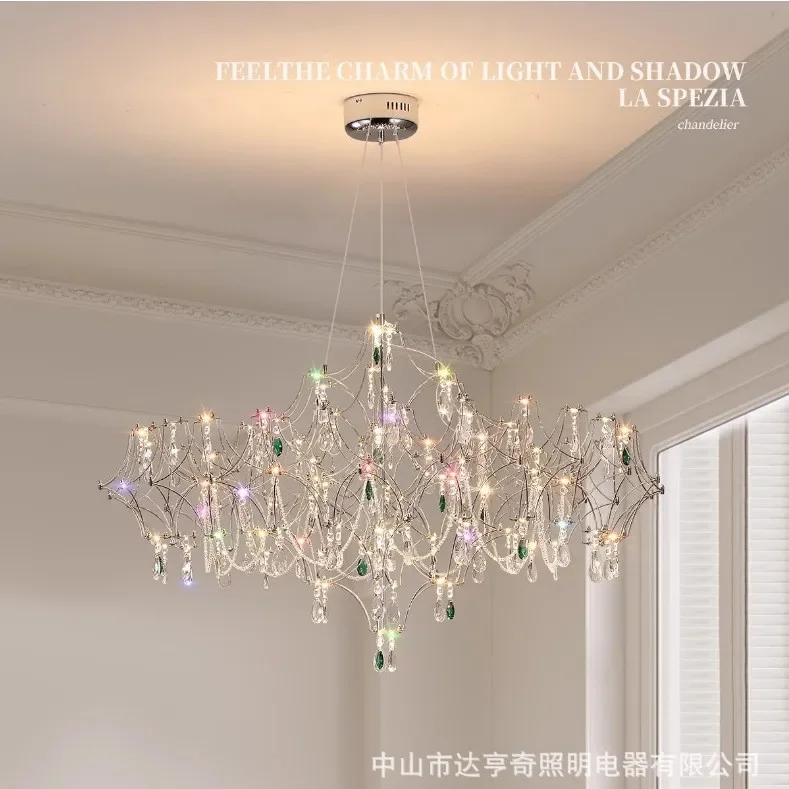 

French Crystal Chandelier Elegant Lighting for Living Room Bedroom Gallery Art Modern Design Decorative Fixture Home Decor