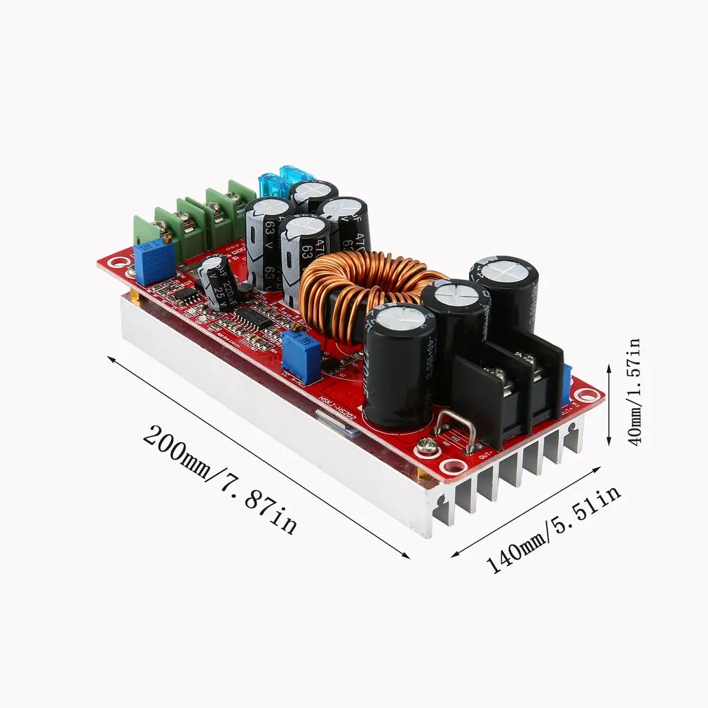 1200W 20A DC Step-up Power Supply Module Converter Boost Car 8-60V to 12-83V L BSIDE Dropshipping Wholesale Hot