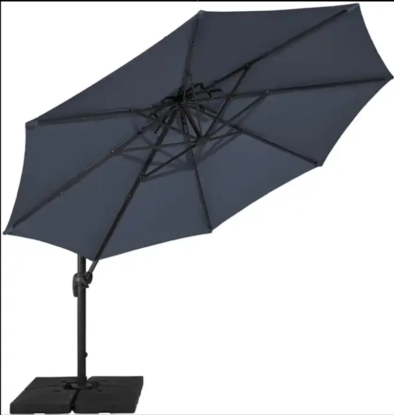 Custom Villa Outdoor Garden Furniture Swimming Pool Aluminum Beach Cantilever Parasol Beach Sun
