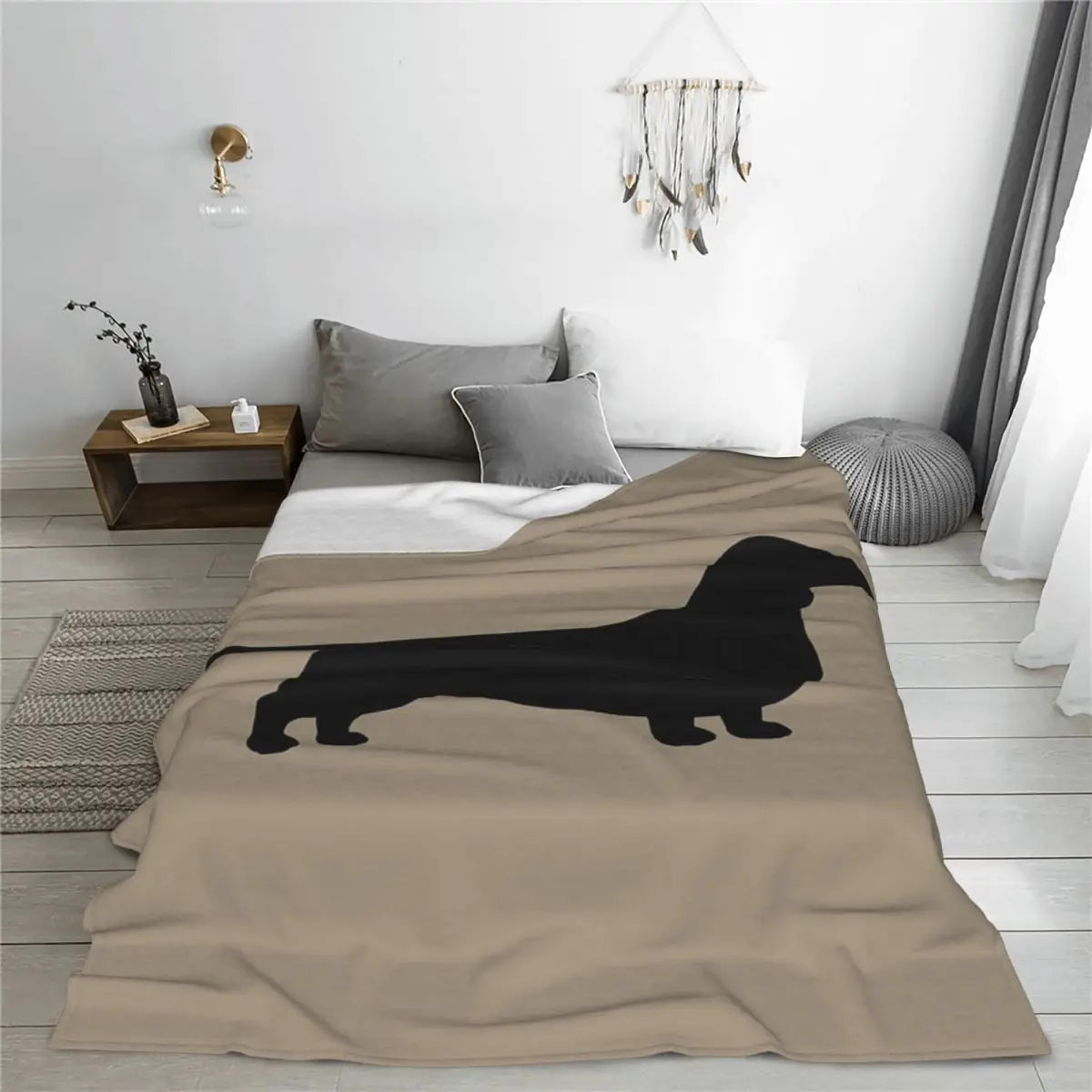 

Dachshund Dog Blankets Flannel Sofa Throw Blanket Portable Throw Blankets for Home Bedroom Outdoor Throws Bedspread Quilt
