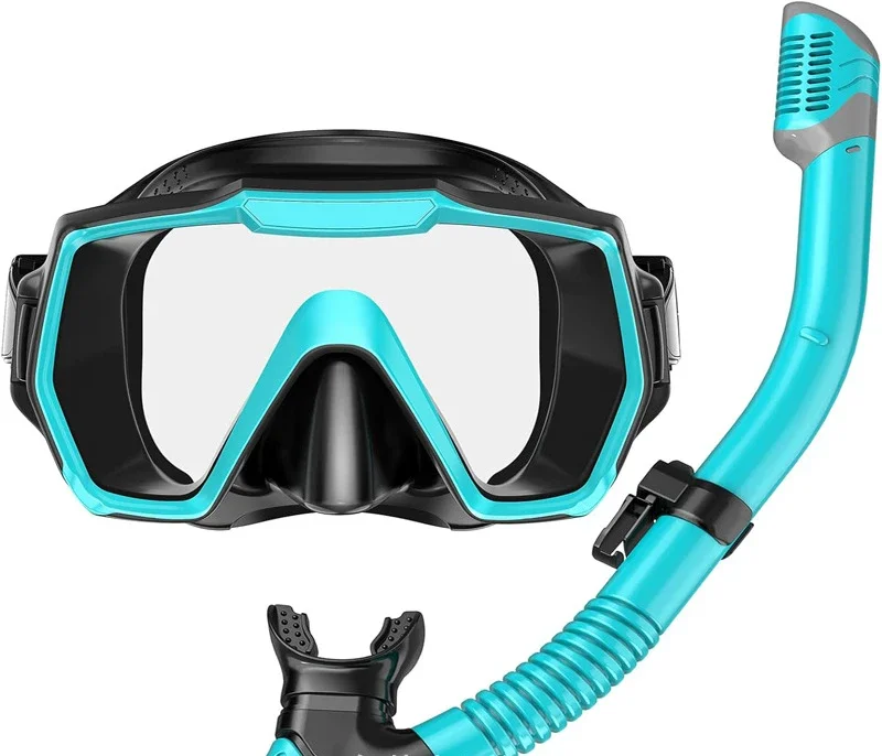 

Large field of view mirror Snorkeling mirror Tempered glass mirror Diving goggles Full dry breathing tube