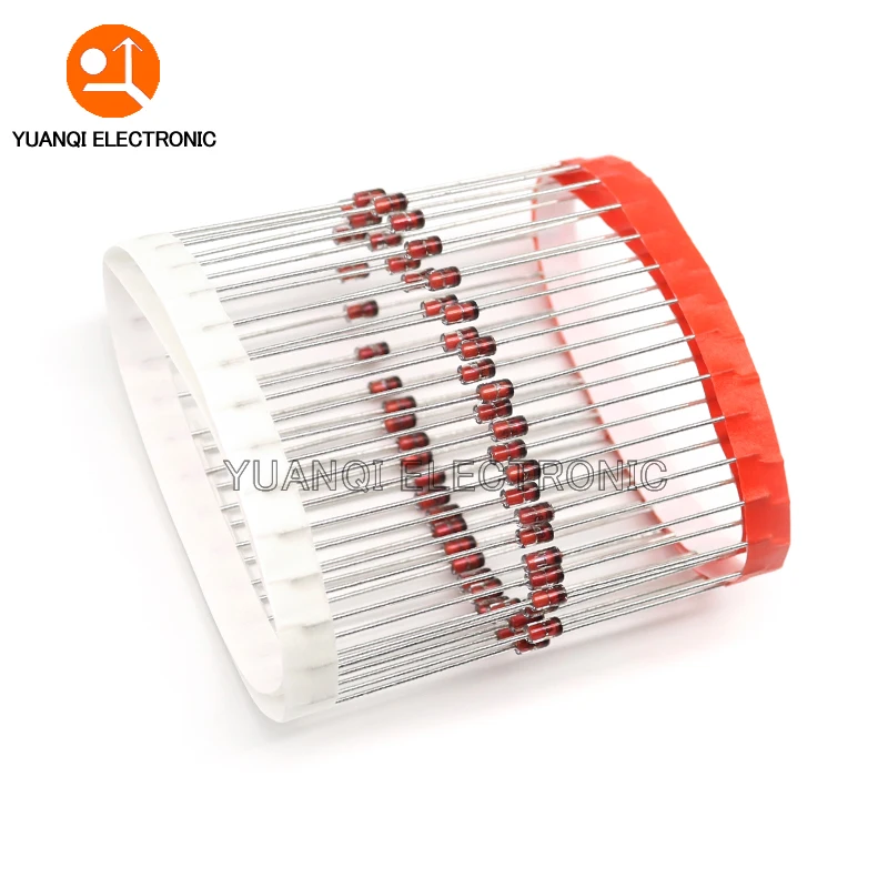 50pcs 1W Zener Diode DO-41 3V3 3V9 4V7 5V1 6V8 10V 12V 15V 18V 20V 22V 27V 30V 33V 39V 47V 75V 1N4732A 1N4733A 1N4746A 1N4748A