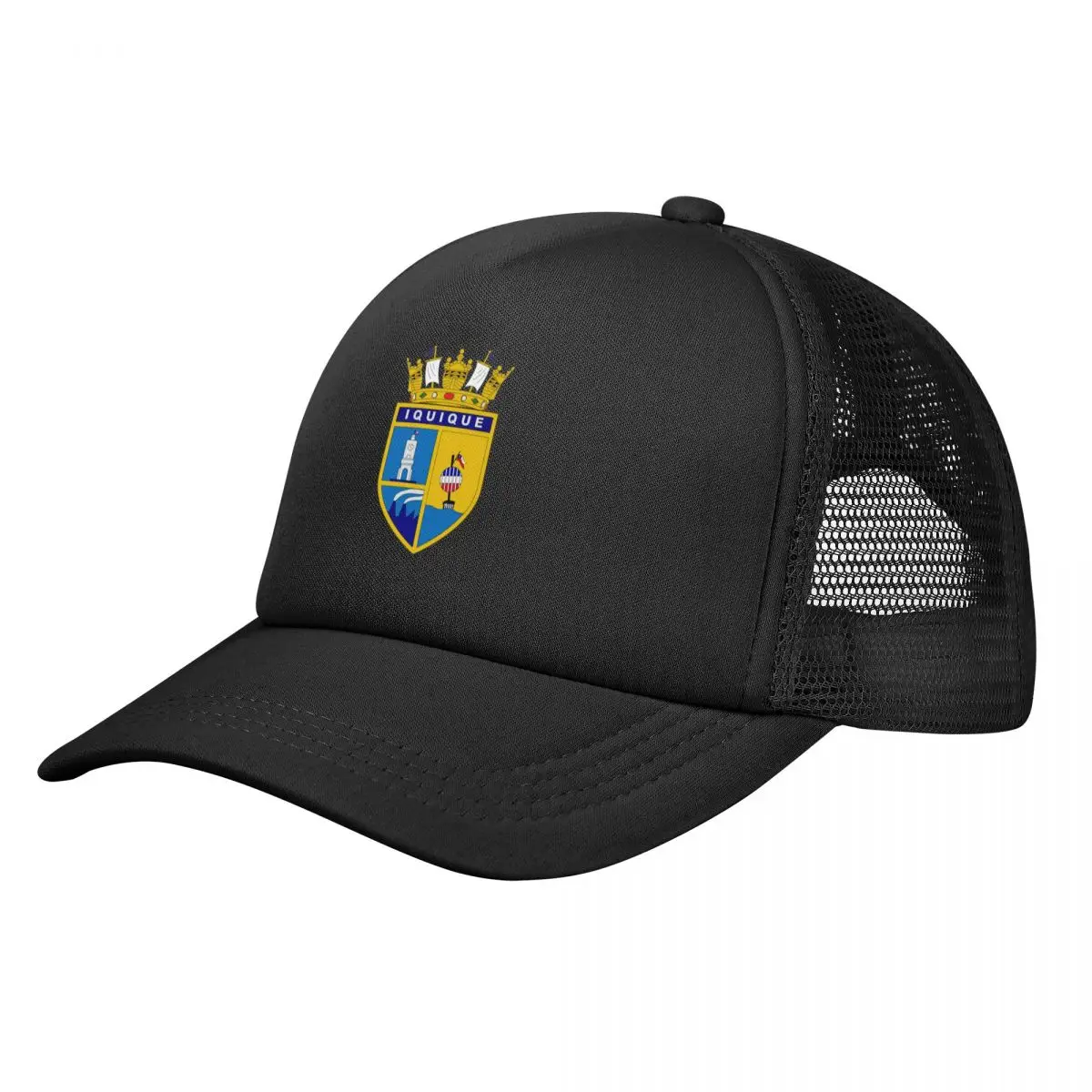 Coat Of Arms Iquique Of Chile Mesh Baseball Caps Unisex Sun Hat Breathable Snapback Caps Golf Hats Wholesale New Trucker Cap