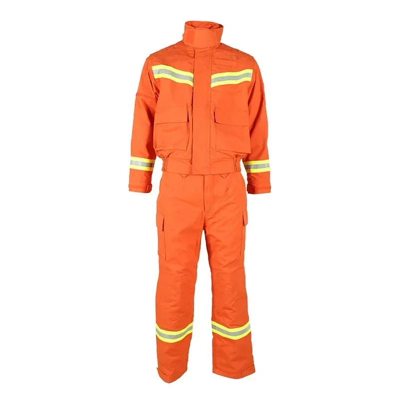 High temperature Nomex orange fire fighting Emergency rescue winter suit