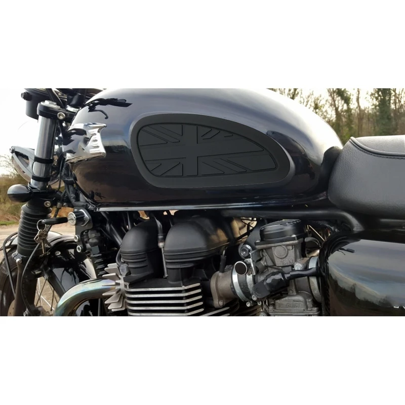 Autocollant de poignée de genou de moto rétro pour Bonneville T100, T120, coussin latéral de Traction précieux, autocollant de poignée de carburant de gaz