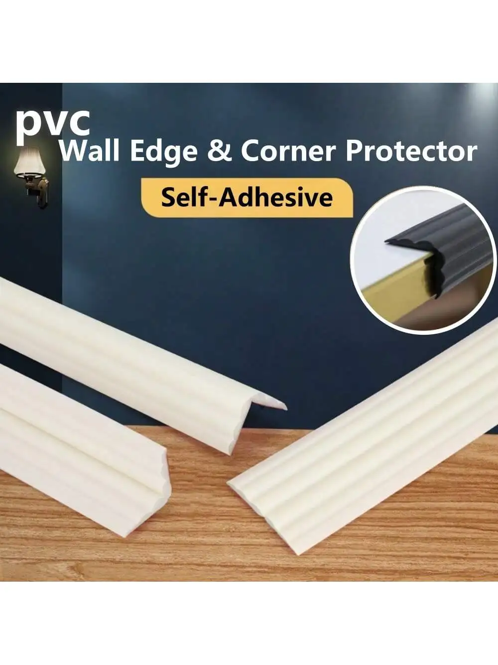 1 Rolle 4 cm x 2 m selbstklebender Wand-Eckenschutz, Innen- und Außenwand-Eckenschutz und Kantenschutz, flexible Vinyl-Eckform