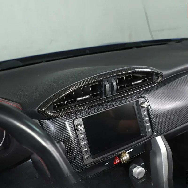 

For TOYOTA 86 GR86 GT86 For SUBARU BRZ Real Dry Carbon Fiber Center Console Outlet Frame Modification Interior Decoration 12-20