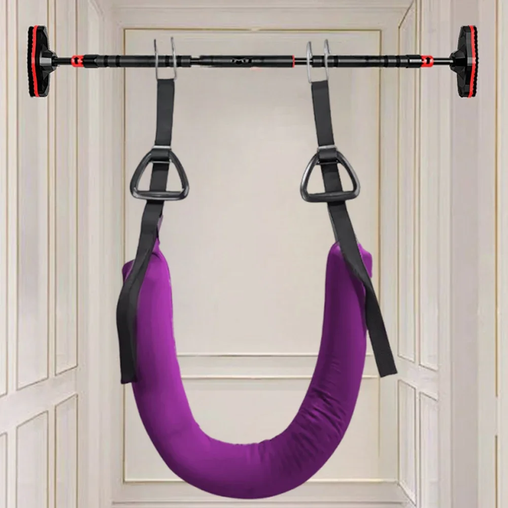 Lumbar Traction Belt Waist Spine Stretcher Home Use Hanging Strap Pull Up Bar Tool Adjustable Comfortable Soft Portable Easy