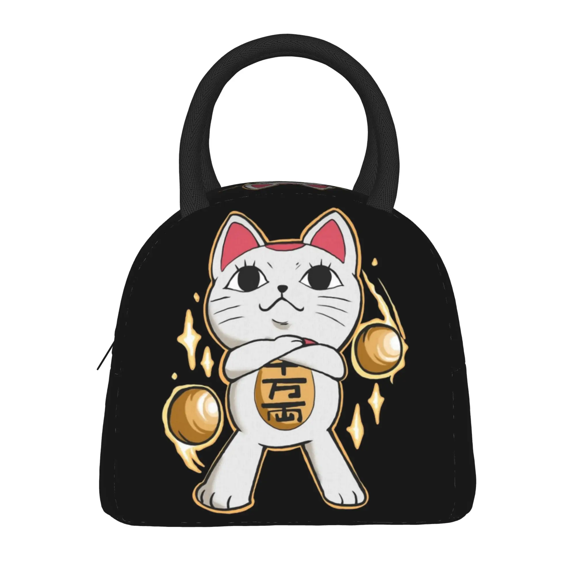 Anime Dandadan Turbo Granny Cat Insulated Lunch Bags Cooler Bag Meal Container Leakproof Tote Lunch Box Food Storage Bags Picnic