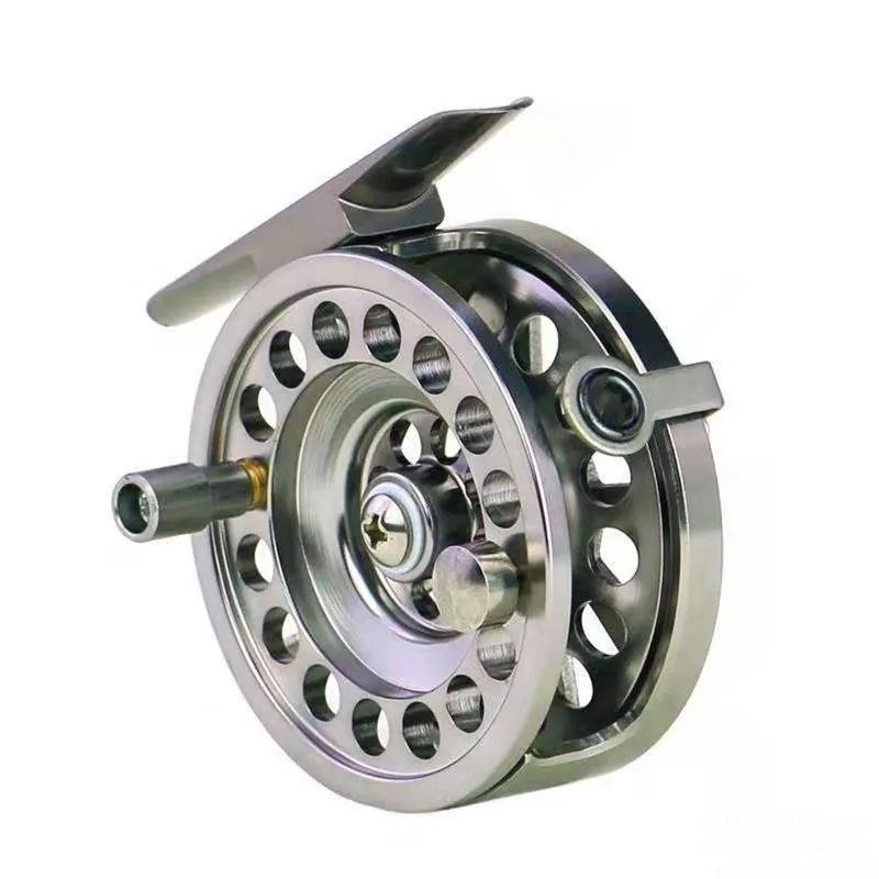 All-metal front wheel hand-pulled disc wheel double bearing ultra-light stainless steel right-hand special fishing wheel