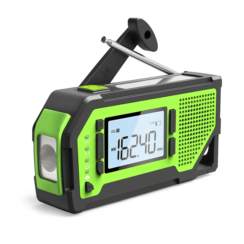 

Portable Solar Power Emergency Radio 2000Mah Hand Crank Charging AM/FM Weather Radio LED Flashlight Bottle Opener