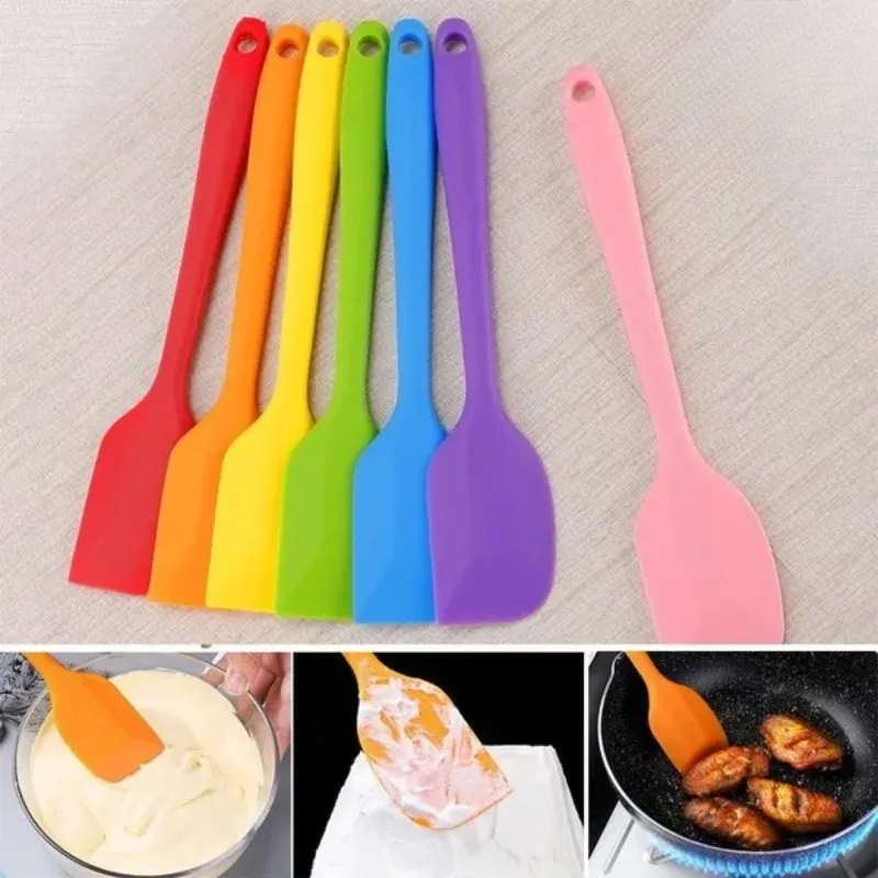 

Силиконовые лопаточки, термостойкая резиновая лопаточка, антипригарная лопаточка для торта, инструмент, ложка, лопаточка для приготовления пищи, выпечки
