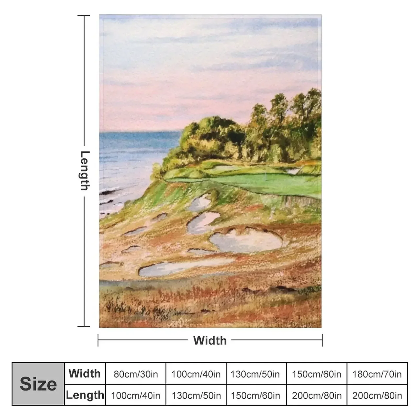 Whistling Straits Golf Course Throw Blanket Cute Blankets For Baby Multi-Purpose Blankets