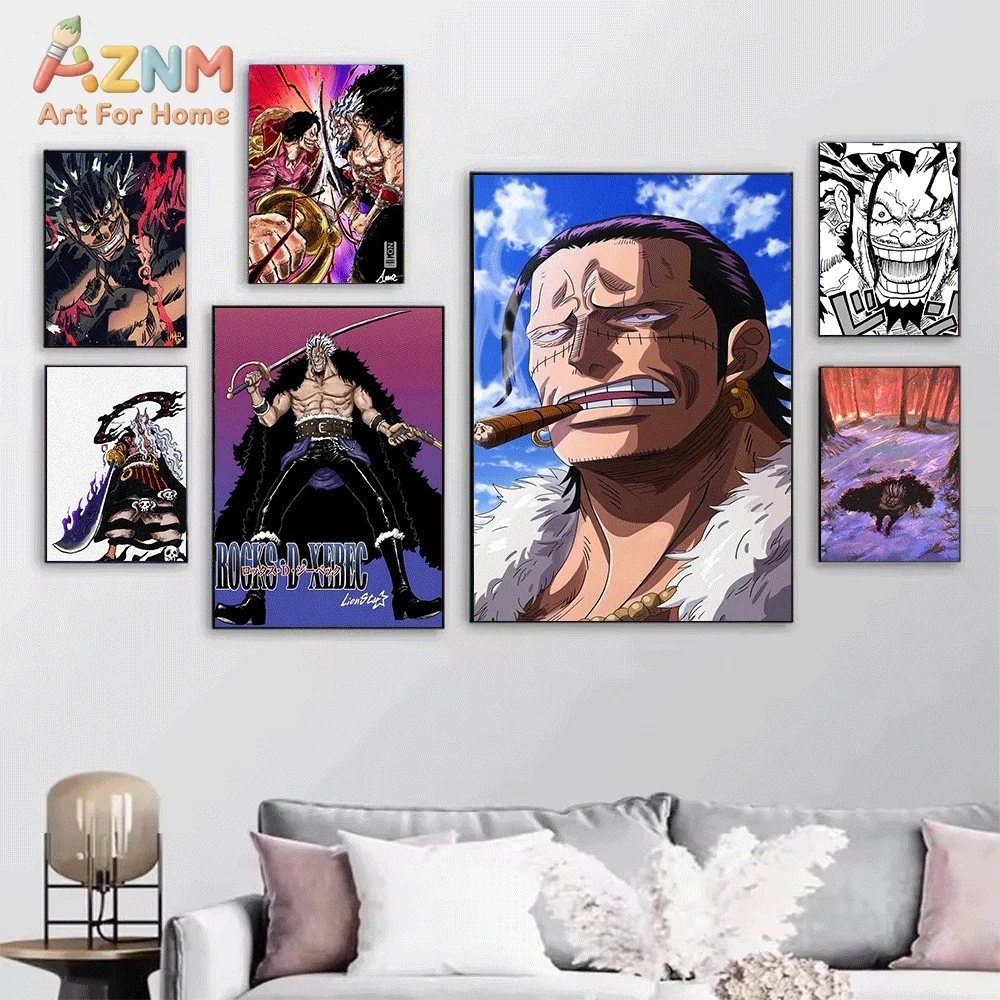 One Piece Anime Canvas Wall Art No Frame Rocks D Xebec Pirate Manga Print Painting Bedroom Living Room Home Wall Decor Poster