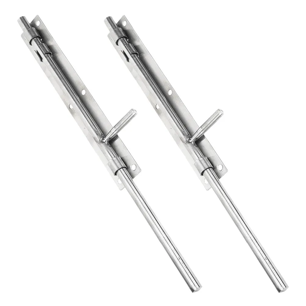 

2Pcs Stainless Steel Door Bolts Latch Thickened Cabinet Lock Slide Lengthen Silver Barrel Small Baby Bedroom Bathrooms