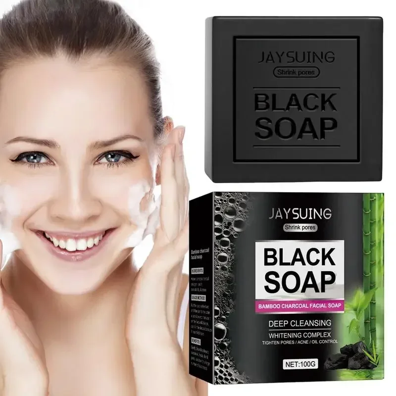 Sdotter New Black Charcoal Soap Pore Penetrating Cleanser Best Face Wash Infused With Bamboo Charcoal Help Reduce Oily Skin For