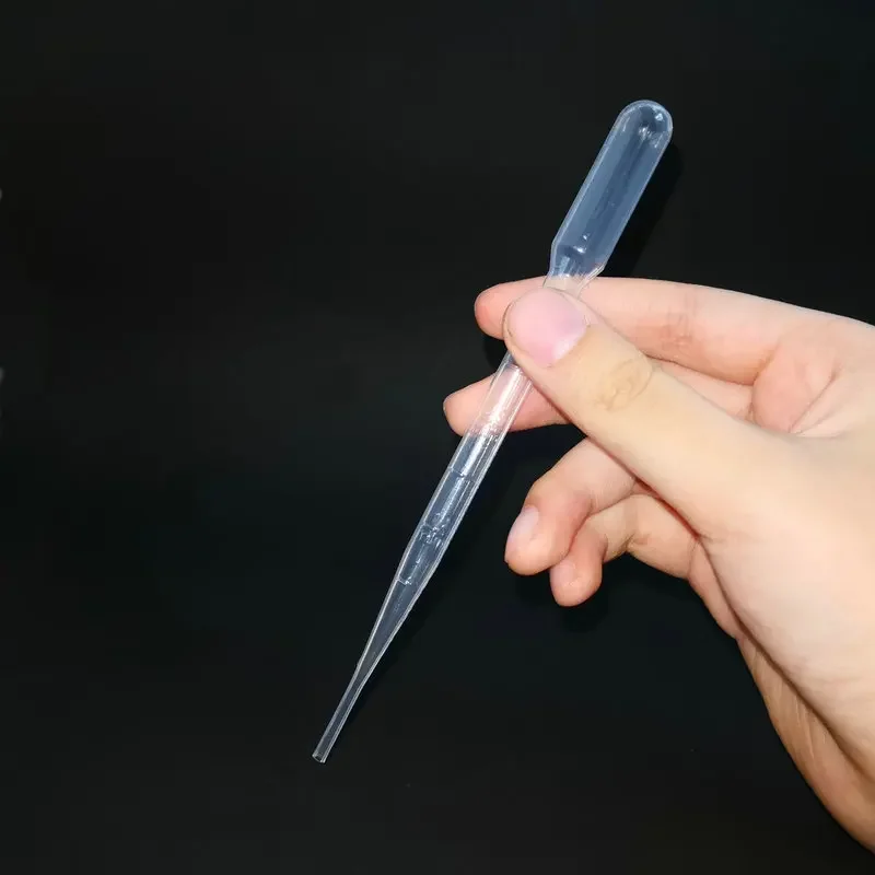 100/200/300/500/1000pcs Laboratory Clear 3ml Plastic Graduated Pipette, Plastic Dropper, Disposable Pasteurized Pipette