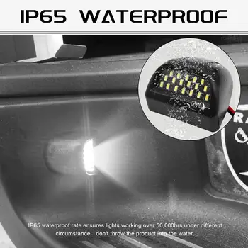 2個LED車牌燈,相容於雪佛蘭Silverado 1500/2500/3500、凱迪拉克Escalade、雪佛蘭Suburban、GMC Tahoe、GMC Sierra、GMC Yukon X。 10 最佳銷售 GMC Sierra配件 - №2