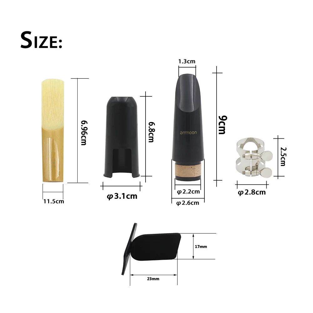 SLADE Bb الكلارينيت الباكليت المعبرة أجزاء الكلارينيت التقليدية المهنية مع القصب المعبرة بقع منصات مجموعة الأنابيب السوداء #3