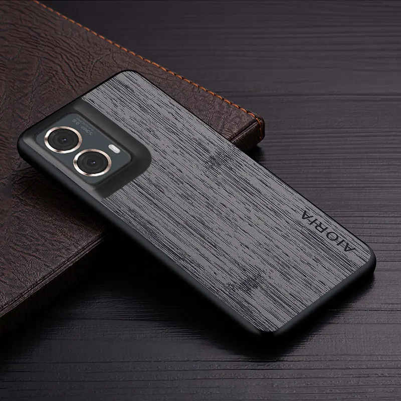 Case for Motorola Moto G85 bamboo wood pattern Leather phone cover Luxury coque for Moto G85 case capa