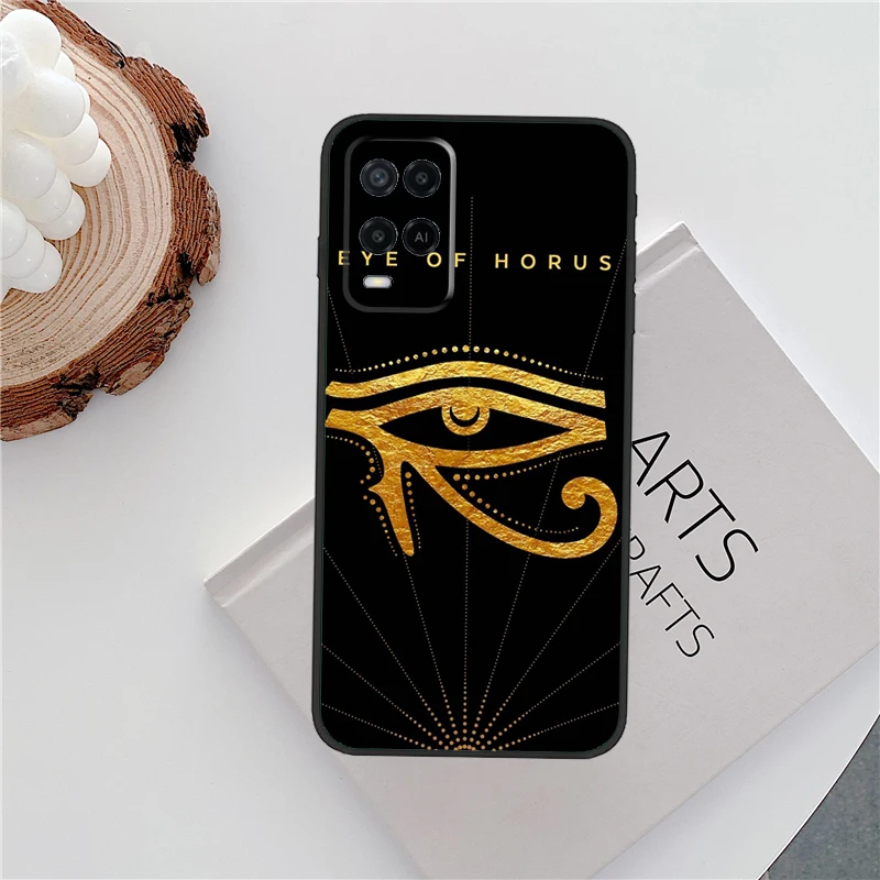 Sacred Eye of Horus Egypt Fresco For OPPO A57 A77 A78 A17 A16 A76 A96 A15 A52 A72 A91 A93 A54 A74 A94 A5 A9 A31 A53s A54s Case