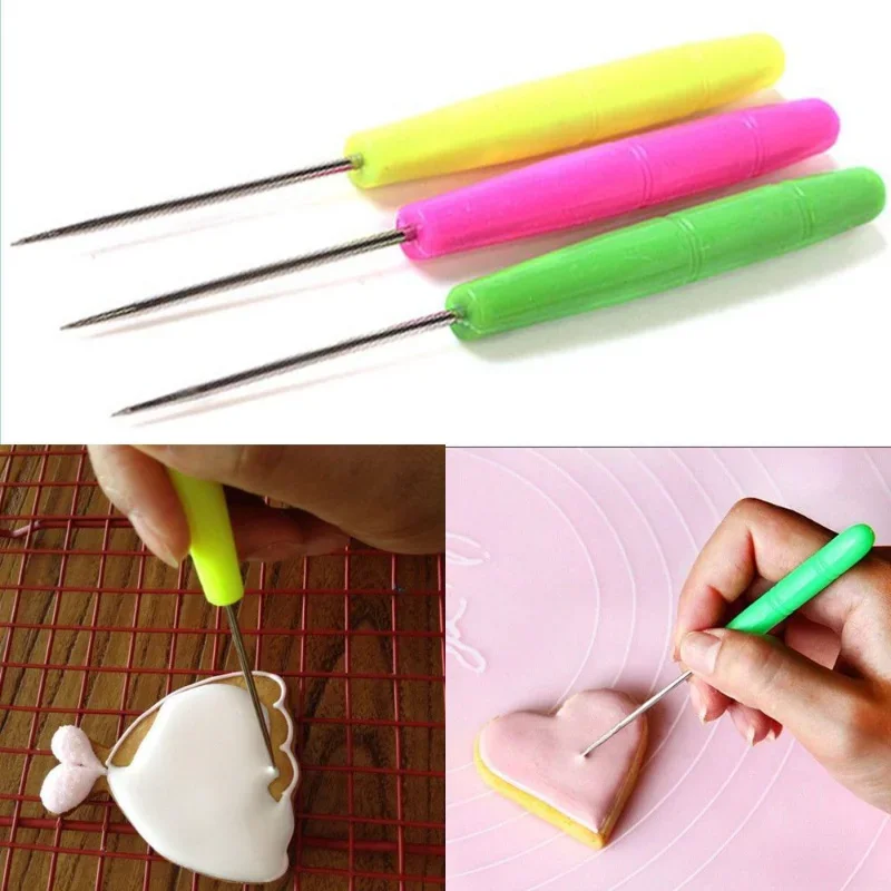 Biscuit Exhaust Needle Cake Baking Tools Biscuit Icing for Gingerbread Sugar Embossing Marking Needle Baking  Pastry Tools