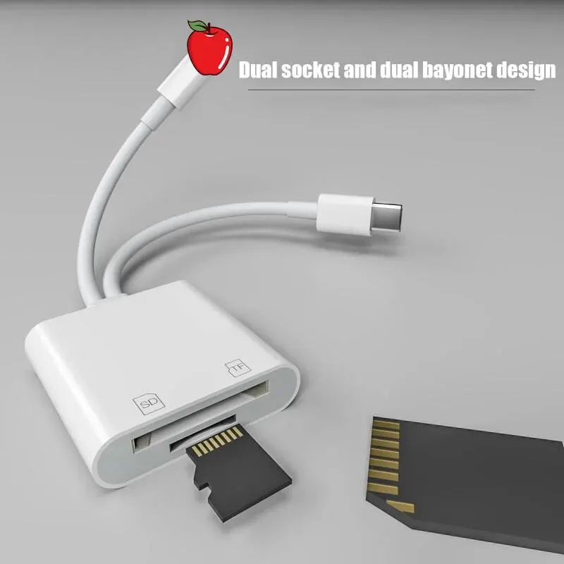 

SD Card Readers for iPhone Type-C Cameras TF Card Reader Camera Photo Transmission Memory Card Reader for Samsung Huawei XiaoMi