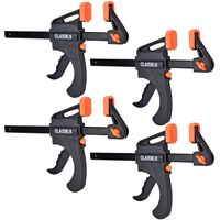 2/4pcs F-Bar Clamp Woodworking 4 Inch Bar F Clip Wood Carpenter Tool Grip Quick Ratchet Release Squeeze Wood Tool