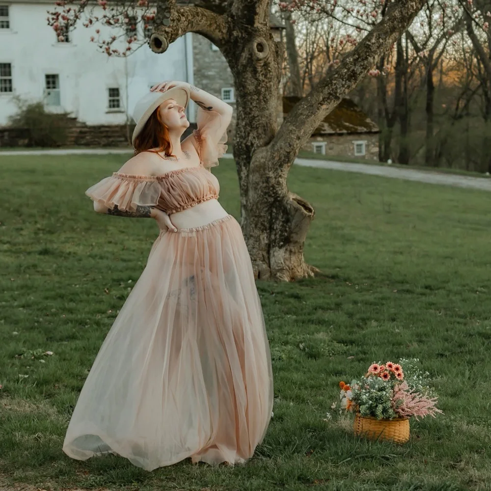 robe-de-photographie-pour-femmes-robe-de-maternite-pour-seance-photo-en-mousseline-transparente-epaules-denudees-manches-a-volants-robe-deux-pieces