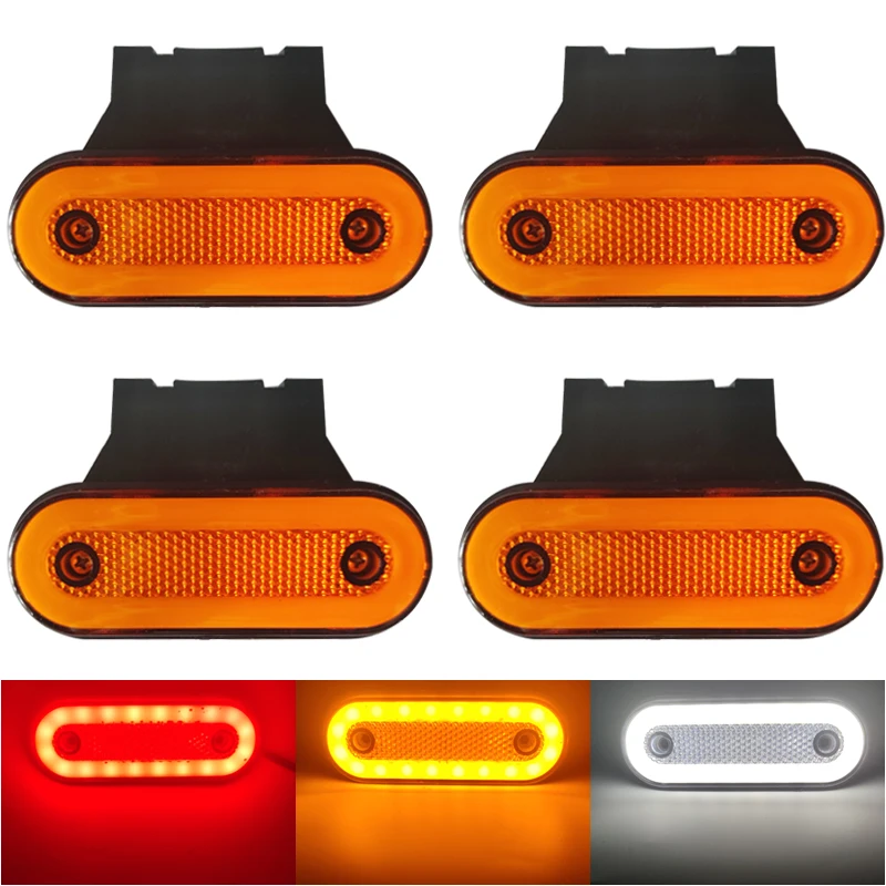 4pcs 12V 24V LED Truck Side Marker Light 20SMD Clearance Signal Lights for Trailer Mount For Scania Truck Accessories for volvo